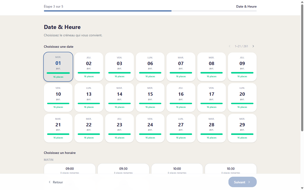 Booking - Skalo CRM